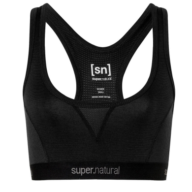 super natural bielizna funkcyjna Sport-Bra Tundra 220 Semplice (komfort noszenia) czarny damski