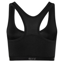 super natural bielizna funkcyjna Sport-Bra Tundra 220 Semplice (komfort noszenia) czarny damski