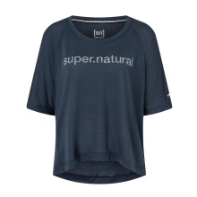 super natural Sport-/Freizeitshirt Liquid Flow Tee (oddychowy, regulacja temperatury) ciemnoniebieski Damski