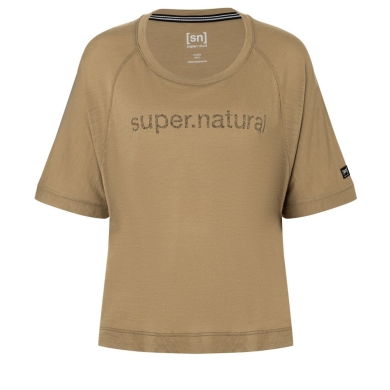 super natural Sport-/Freizeitshirt Liquid Flow Tee (oddychowy, regulacja temperatury) piaskowy damski