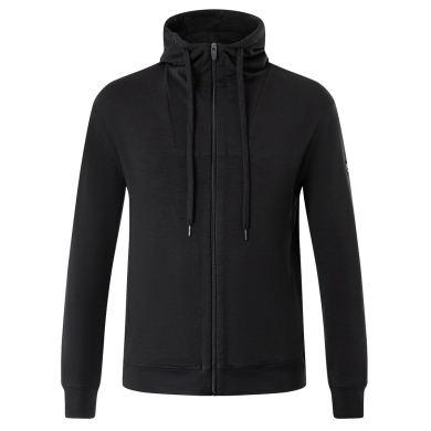 super natural Bluza z kapturem Everyday Hoodie (Mieszanka Merino) czarna Mężczyźni