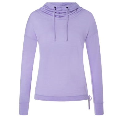 super natural Bluza z kapturem Funnel Hoodie (Wełna merino) lawendowa Damska