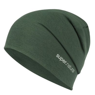 super natural czapka Everyday Beanie (Merino-Mix) ciemnozielona - 1 sztuka