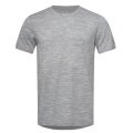 super natural T-shirt Base 140g - wełna merino - bielizna szara melange męska