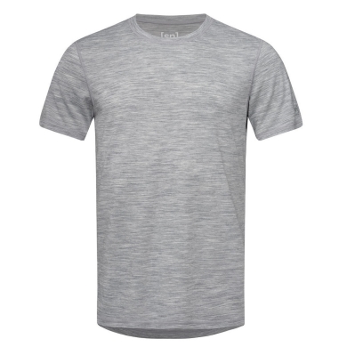 super natural T-shirt Base 140g - wełna merino - bielizna szara melange męska