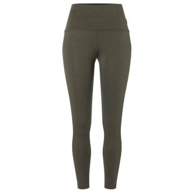 super natural Spodnie sportowe Super Tights (wełna merino, miękki komfort noszenia, oddychające) dopasowane brązowo-zielone damskie