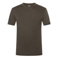 super natural bielizna funkcjonalna T-shirt Sierra140 Tee (mieszanka merino, transport wilgoci) brązowo-zielony mężczyźni