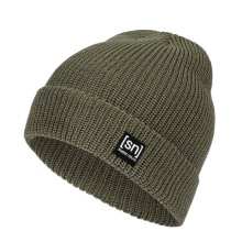 super natural zimowa czapka Merino Basic Beanie (wełna merino, idealna ochrona przed zimnem) brązowo-zielona - 1 sztuka