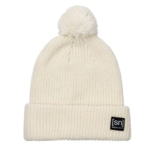 super natural zimowa czapka Pom Beanie z pomponem biała damska - 1 sztuka