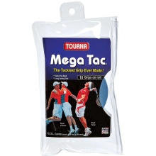 Tourna Overgrip Mega Tac (ekstremalna przyczepność, trwały, szeroki) niebieski 10 sztuk