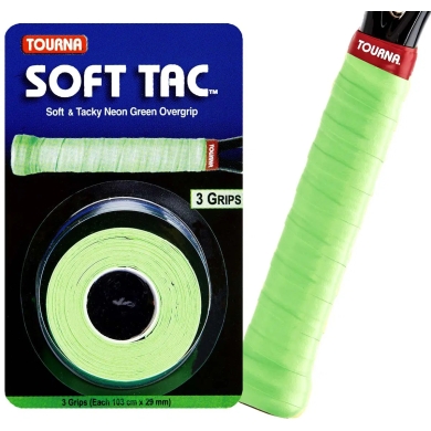 Tourna Overgrip Soft Tac neon zielony 3 szt.