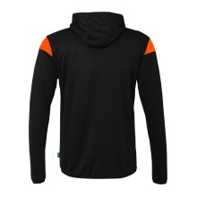 uhlsport Bluza z kapturem Squad 27 Track (pełny zamek) czarna/pomarańczowa dziecięca