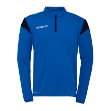 uhlsport Koszulka z długim rękawem Ziptop Squad 27 (stojący kołnierz) azurblau/marineblau męska