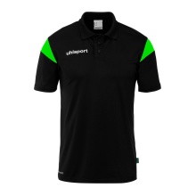 uhlsport Polo sportowe Squad 27 (100% rec. poliester) czarny/zielony mężczyźni