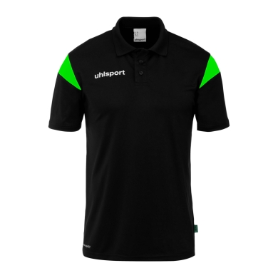 uhlsport Polo sportowe Squad 27 (100% rec. poliester) czarny/zielony mężczyźni