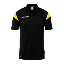 uhlsport Polo Sportowe Squad 27 (100% rec. poliester) czarny/żółty męski