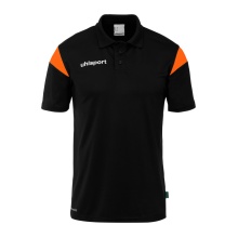 uhlsport Polo sportowe Squad 27 (100% rec. poliester) czarny/pomarańczowy dziecięce