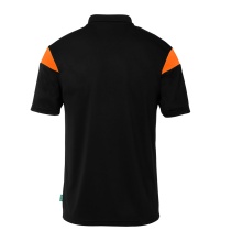 uhlsport Polo sportowe Squad 27 (100% rec. poliester) czarny/pomarańczowy dziecięce