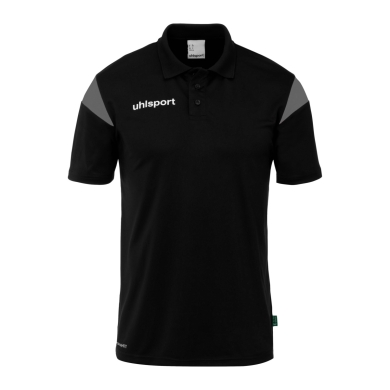 uhlsport Polo sportowe Squad 27 (100% rec. poliester) czarny/antracytowy męski