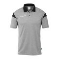 uhlsport Polo sportowe Squad 27 (100% rec. poliester) jasnoszary/czarny mężczyźni