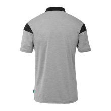 uhlsport Polo sportowe Squad 27 (100% rec. poliester) jasnoszary/czarny mężczyźni