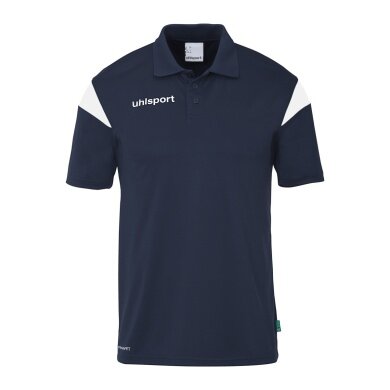 uhlsport Polo sportowe Squad 27 (100% rec. poliester) granatowy/biały męski