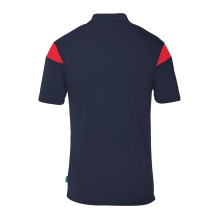 uhlsport Polo sportowe Squad 27 (100% rec. poliester) granatowo/czerwone dziecięce