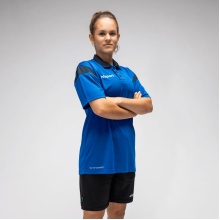 uhlsport Polo sportowe Squad 27 (100% rec. poliester) azurblau/marineblau mężczyźni