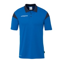 uhlsport Polo sportowe Squad 27 (100% rec. poliester) azurblau/marineblau dziecięce