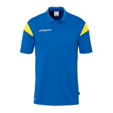 uhlsport Polo sportowe Squad 27 (100% rec. poliester) azurblau/żółty mężczyźni