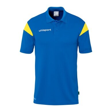 uhlsport Polo sportowe Squad 27 (100% rec. poliester) azurblau/żółty mężczyźni