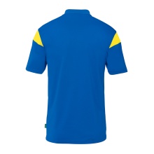 uhlsport Polo sportowe Squad 27 (100% rec. poliester) azurblau/żółty mężczyźni