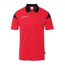 uhlsport Polo sportowe Squad 27 (100% rec. poliester) czerwono/czarny mężczyźni