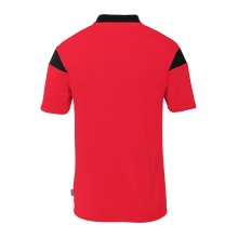 uhlsport Polo sportowe Squad 27 (100% rec. poliester) czerwono/czarny mężczyźni