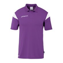 uhlsport Polo sportowe Squad 27 (100% rec. poliester) fioletowo/białe męskie