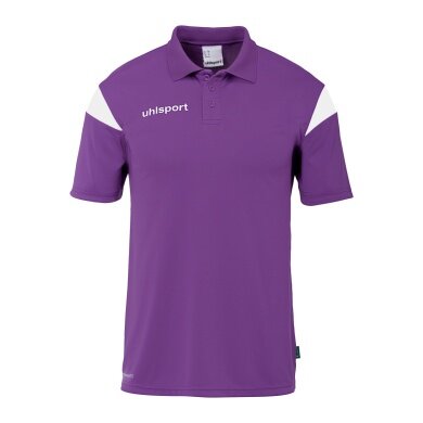 uhlsport Polo sportowe Squad 27 (100% rec. poliester) fioletowo/białe męskie