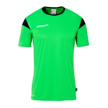 uhlsport Koszulka sportowa Squad 27 (100% poliester) neonowa zieleń/czarny dziecięca