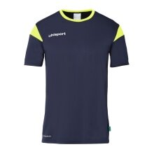 uhlsport Koszulka sportowa Squad 27 (100% poliester) granatowo-żółta dziecięca