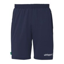 uhlsport Spodenki sportowe Essential Tech Short (elastyczny pas z sznurkiem) krótkie granatowe dziecięce