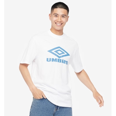 umbro T-shirt Freizeit Diamond Logo Tee (Bawełna) biały/niebieski męski