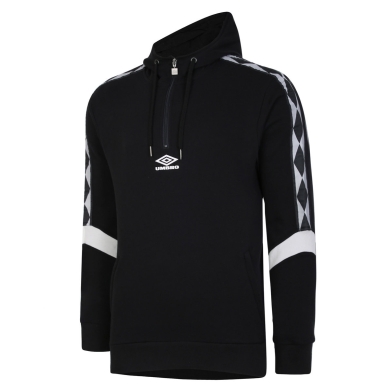 umbro Bluza z kapturem Diamond Taped 1/2 Zip Hoodie (mieszanka bawełny) czarny mężczyźni