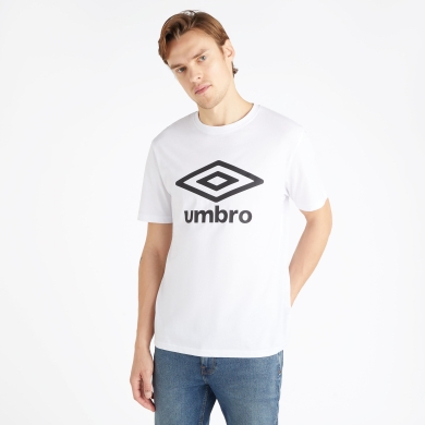 umbro T-shirt rekreacyjne Duże Logo (Bawełna) biały/czarny Mężczyźni