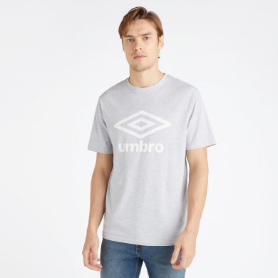 umbro T-shirt rekreacyjne Duże Logo (Bawełna) szary/biały Mężczyźni