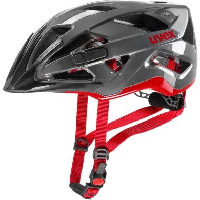 kask rowerowy uvex active antracyt/czerwony