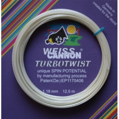 WeissCannon Sznur tenisowy Turbo Twist (Spin+Touch) biały 12m Zestaw