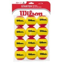 Wilson Metodyczne piłki Stage 3 Starter Easy Ball Czerwony żółty 12 sztuk w torbie